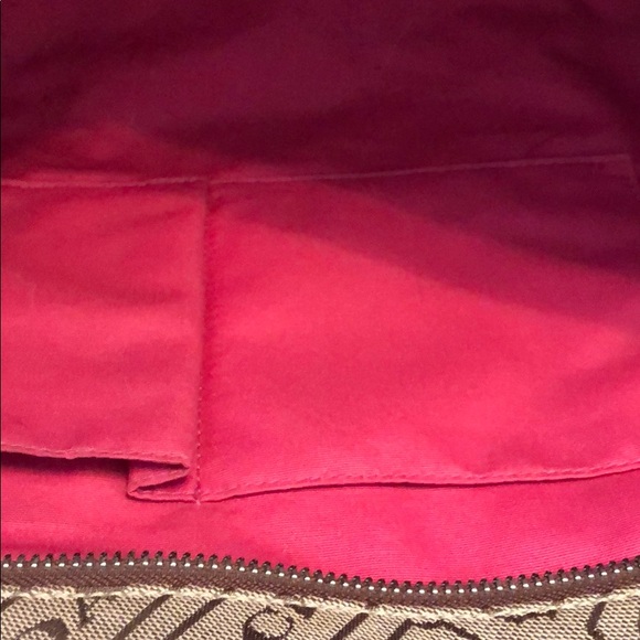 Pink and brown Coach tote with zip - Picture 7 of 7